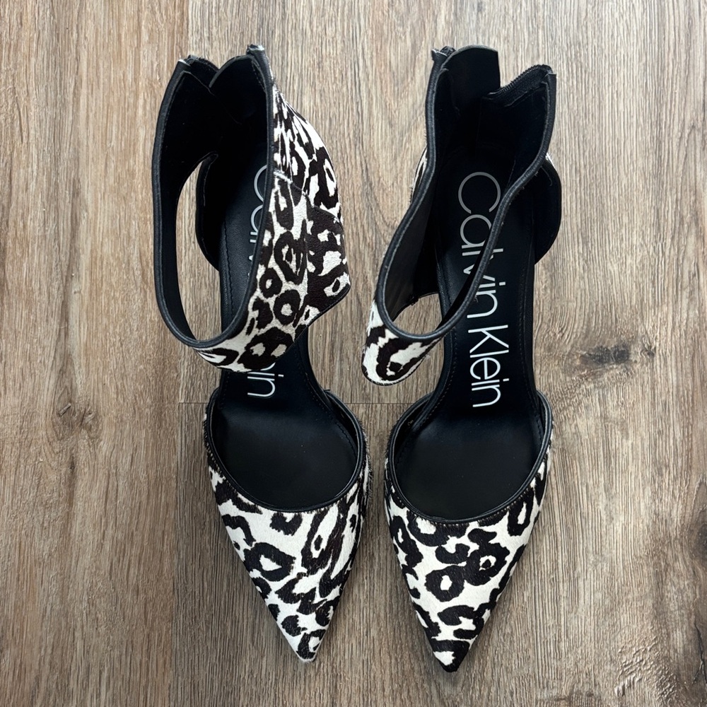 Calvin Klein Leopard-Pattern Pointed-Toe Heels - image 2